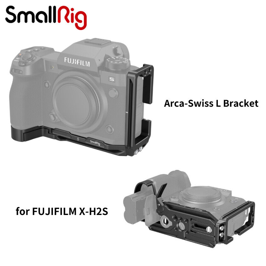 SmallRig Arca-Swiss L Bracket for FUJIFILM X-H2S Camera Fitted fr Video Shooting