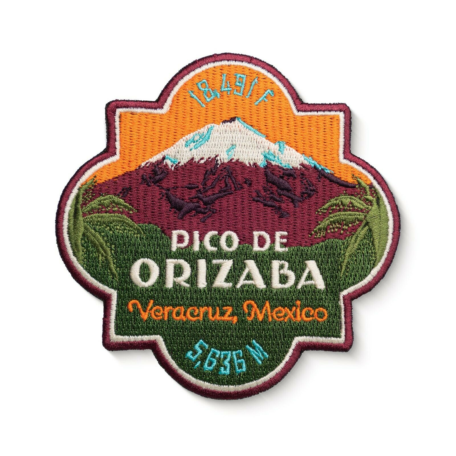 Pico de Orizaba Mexico Embroidered Iron-on Patch