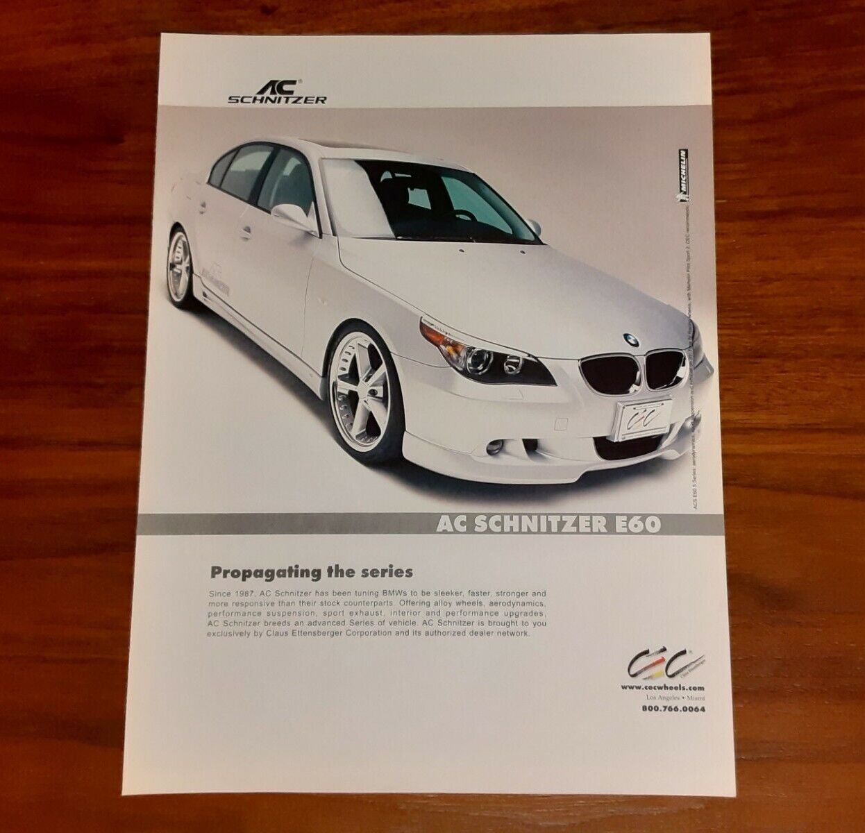 AC SCHNITZER E60 BMW 5 SERIES PRINT AD MAGAZINE ADVERTISEMENT 530i 545i 550i