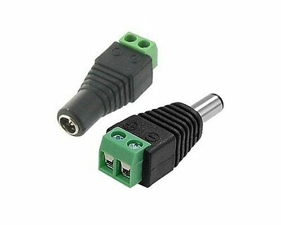 5pair Male Female 2.1 x 5.5mm 12V DC Power Plug Jack Adapter Connector for CCTV