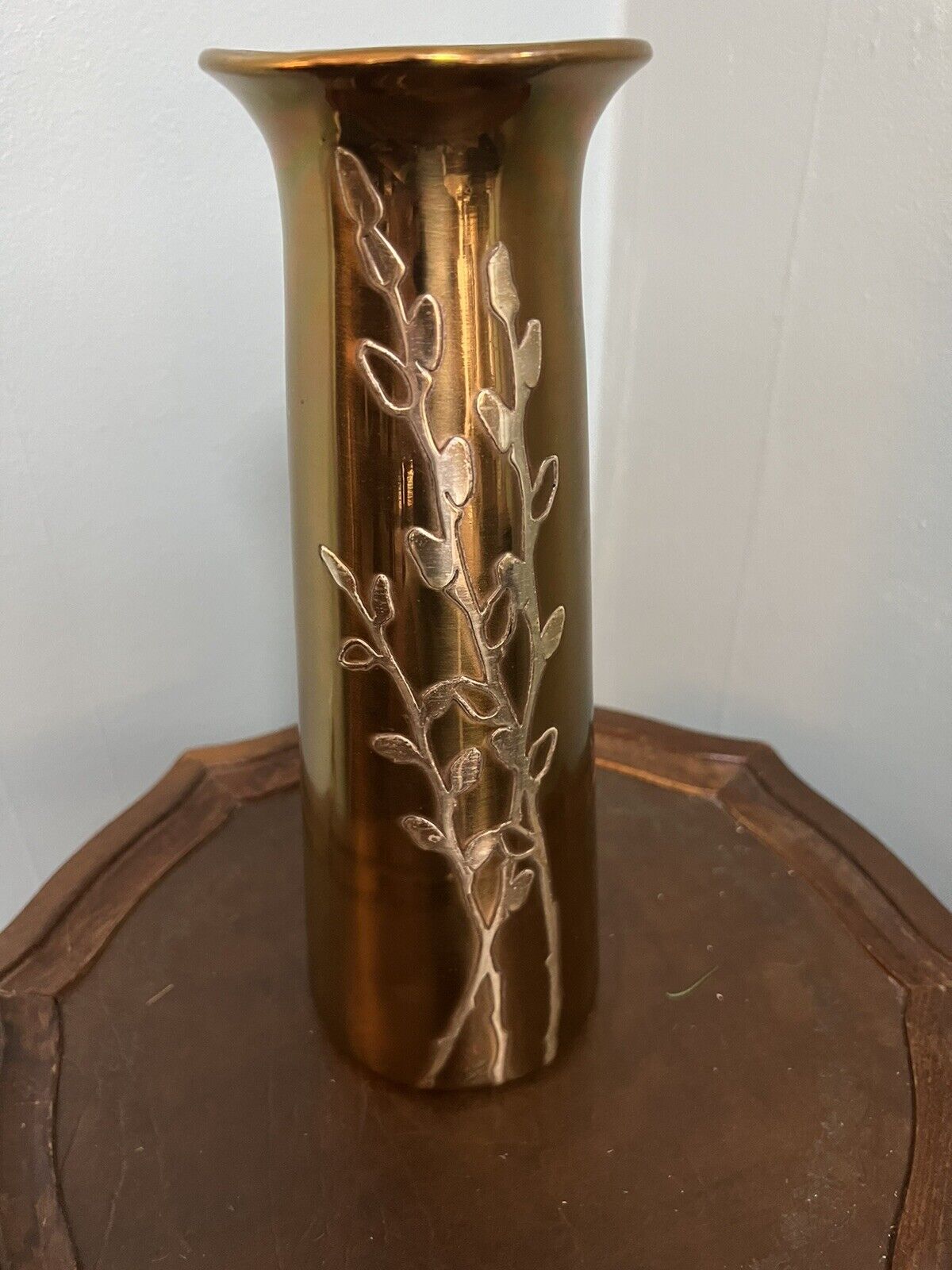 sterling on bronze vase