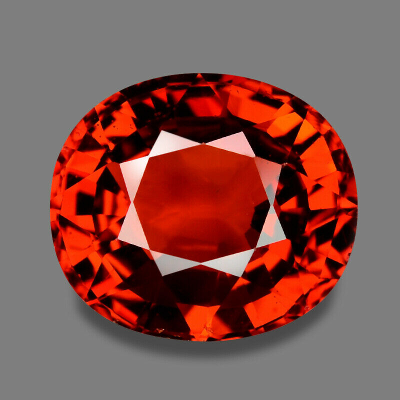 Natural Loose Gemstone Mandarin Red Spessartite Garnet Oval 10.44 Cts Gemstones