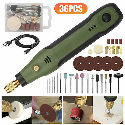 36pcs Mini Electric Grinder Rotary Tool Drill Set Variable Speed Accessories Kit