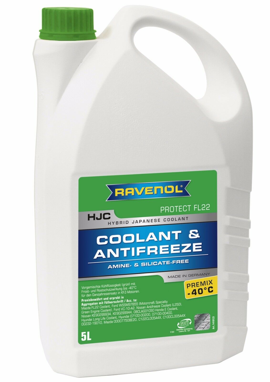 Ravenol Hjc Coolant Antifreeze Fl22 5l Premix | Fits Mazda Fl22 000077508e20