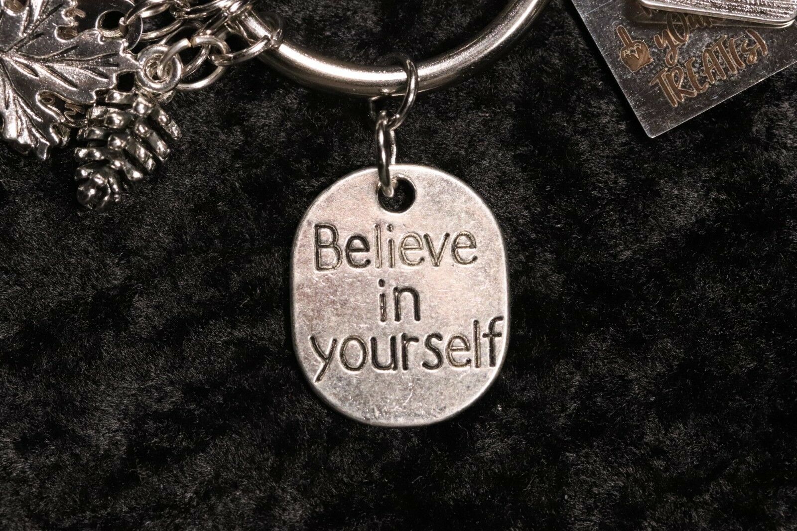 "believe In Yourself" - Motivational Weight Loss Charm For Weight Watchers Ring