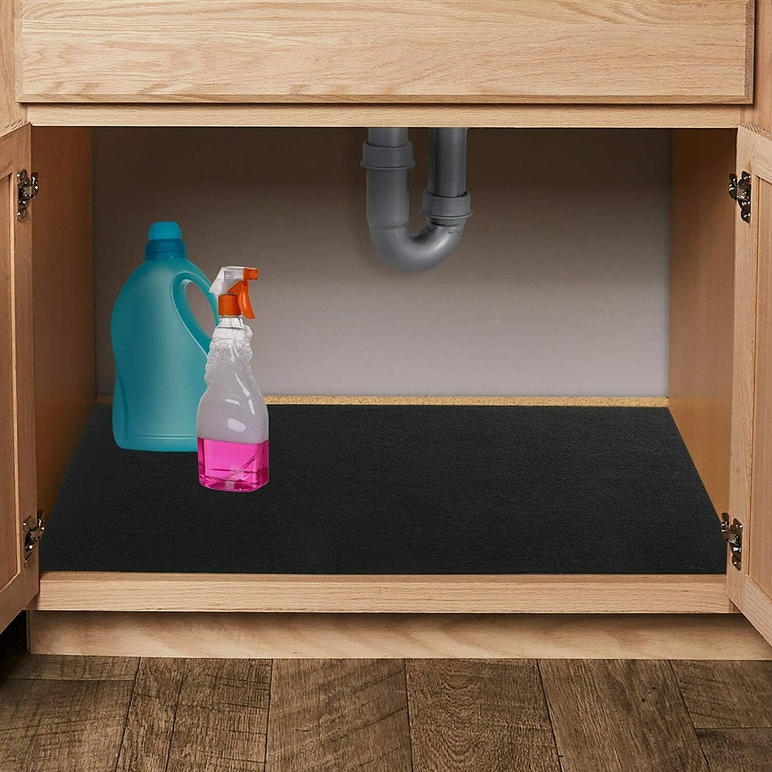 Mats Under Sink Kitchen Cabinet Mat Shelf & Drawer Liners Tray Drip Waterproof