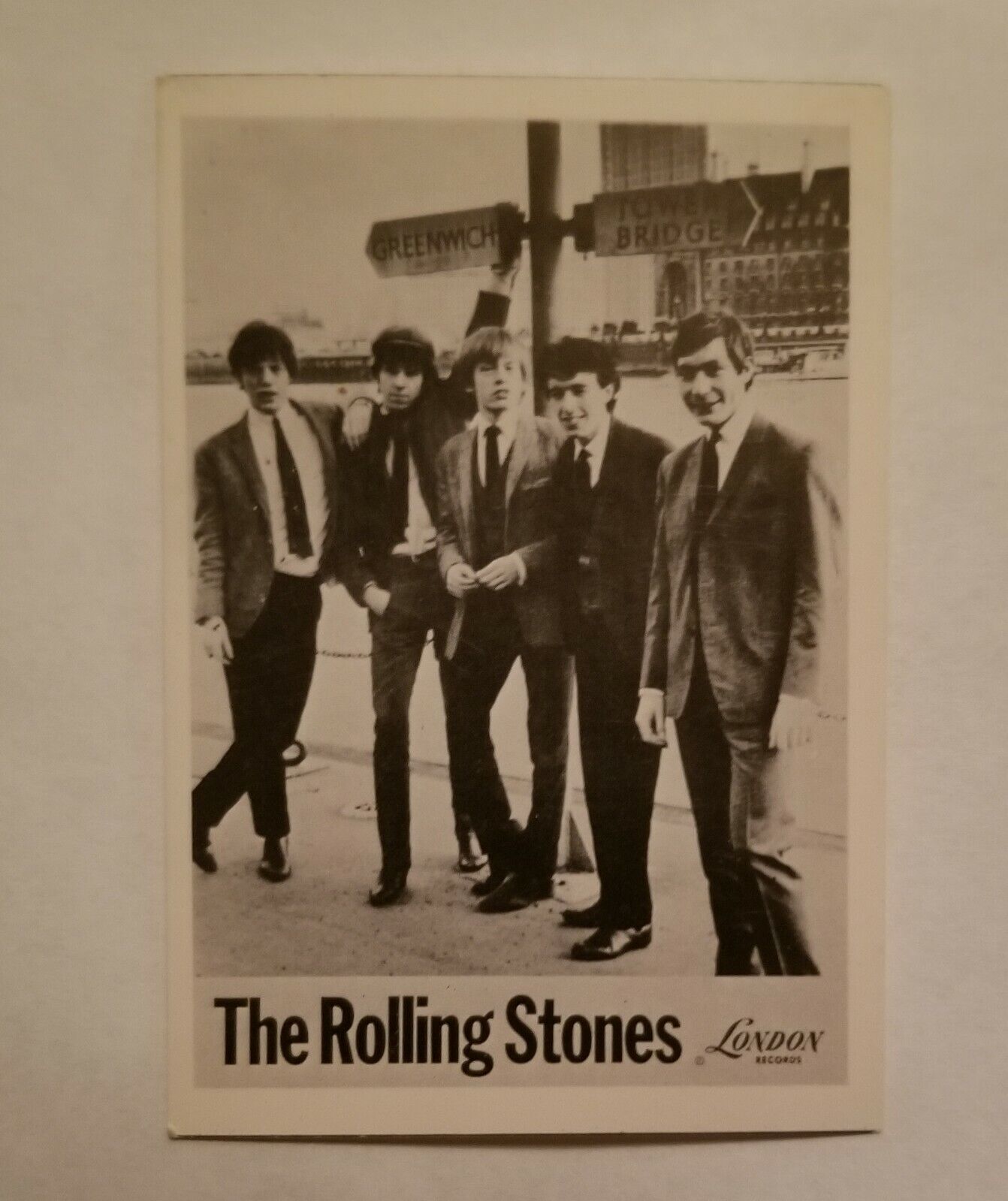 Rolling Stones 1964 Fan Club Souvenir Photo Card Lamp Post