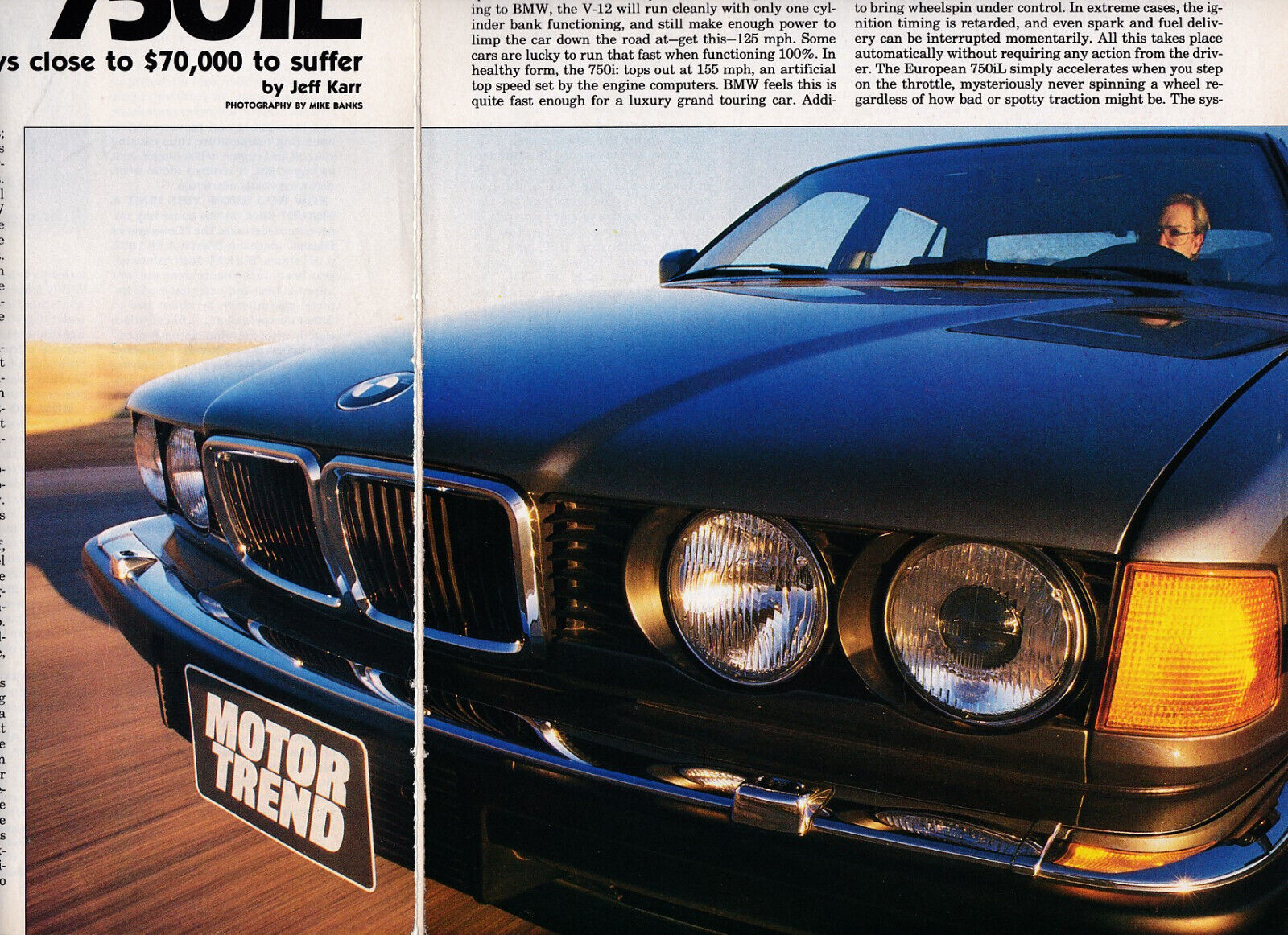 1988 Bmw 750 Il Sedan, 5 Litre V-12, 300 Hp, 4-speed Automatic, Detailed Test