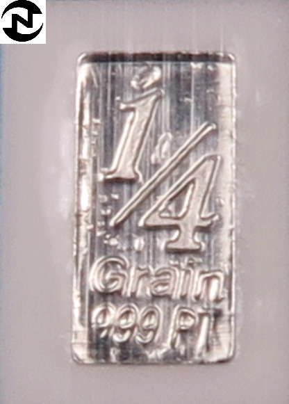 1/4 Grain Platinum Bar // Gem In Random Sealed Assay. // .999 Fine Platinum