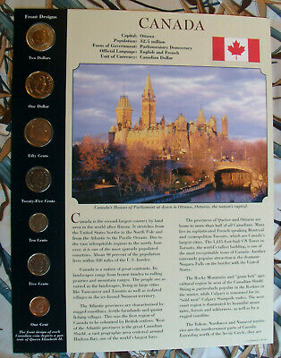 Coins from Around the World Canada 7 coin set BU UNC all 2004 but 50 cents 2002