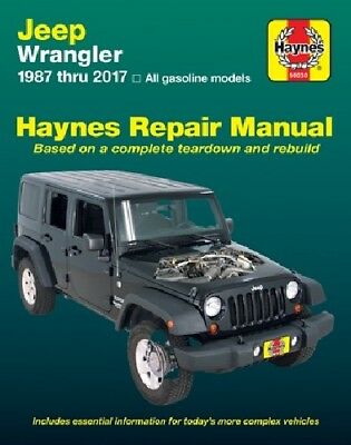 Haynes 50030 Repair Manual for Jeep Wrangler 2WD 4WD 1987-2017