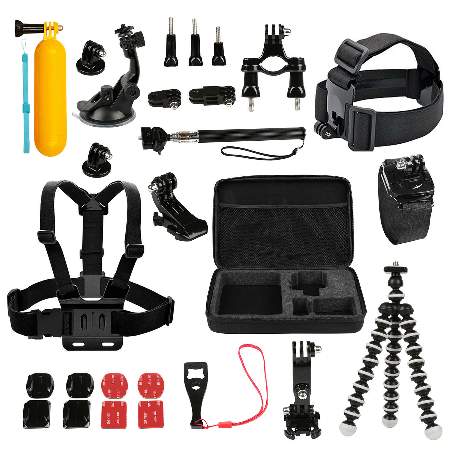Best Accessories Kit Bundle For Gopro Hero 7 6 5 4 3 2 1 Session Mount Combo Set