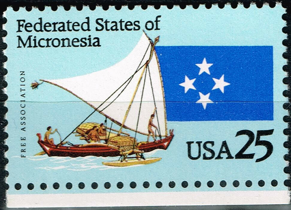 Micronesia Islands Ship Flag stamp 1988 MNH