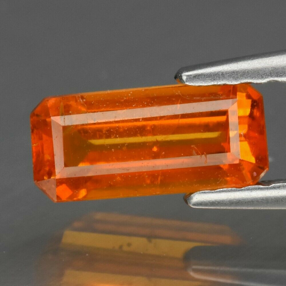 1.08ct 7.7x3.5mm Octagon Natural Orange Spessartite Garnet, Namibia