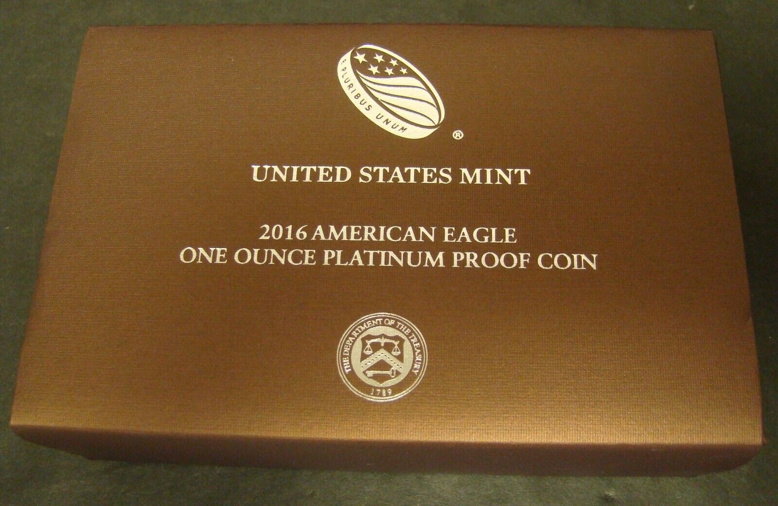 American Eagle Platinum Proof Box Empty No Coins 2016  Coa  One Ounce