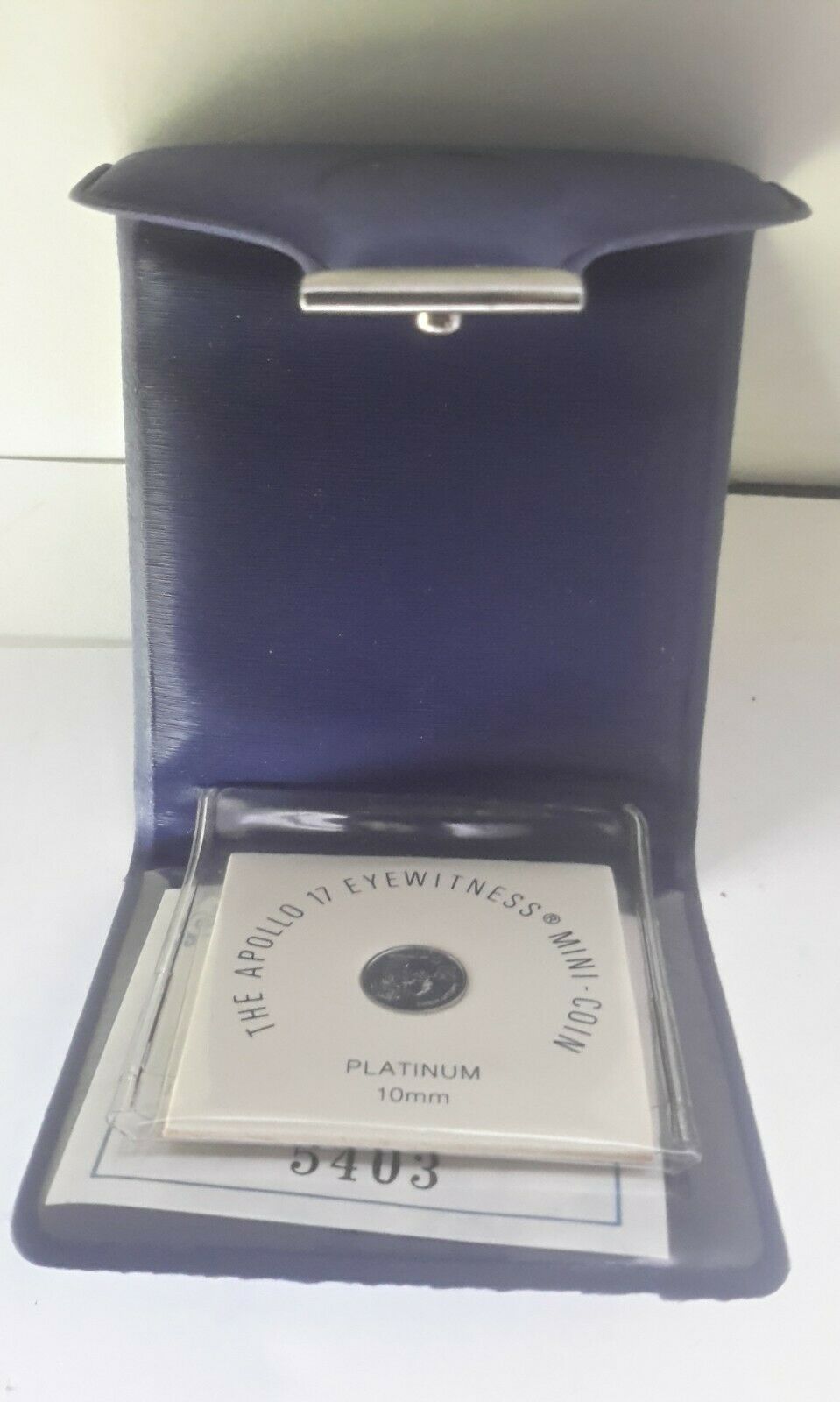 Apollo 17 Platinum Eyewitness Mini-coin 10mm Original Packaging Vintage 1973