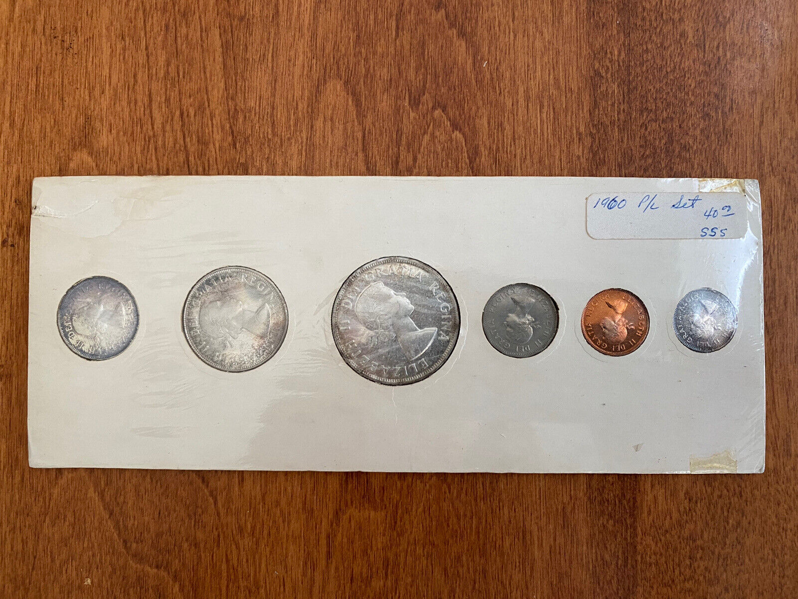 1960 Canadian Proof-like 6-coin Set Original Government Cardboard Holder